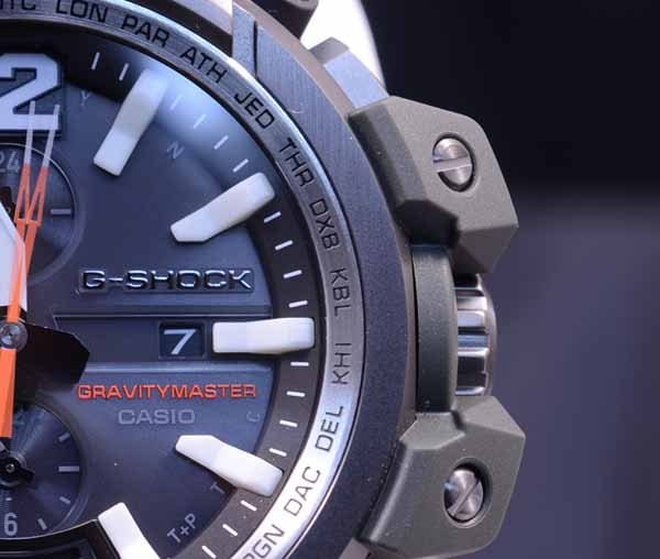 Casio Casio G-Shock GPW-2000-3A электронные мужские часы часы крупный план черный циферблата