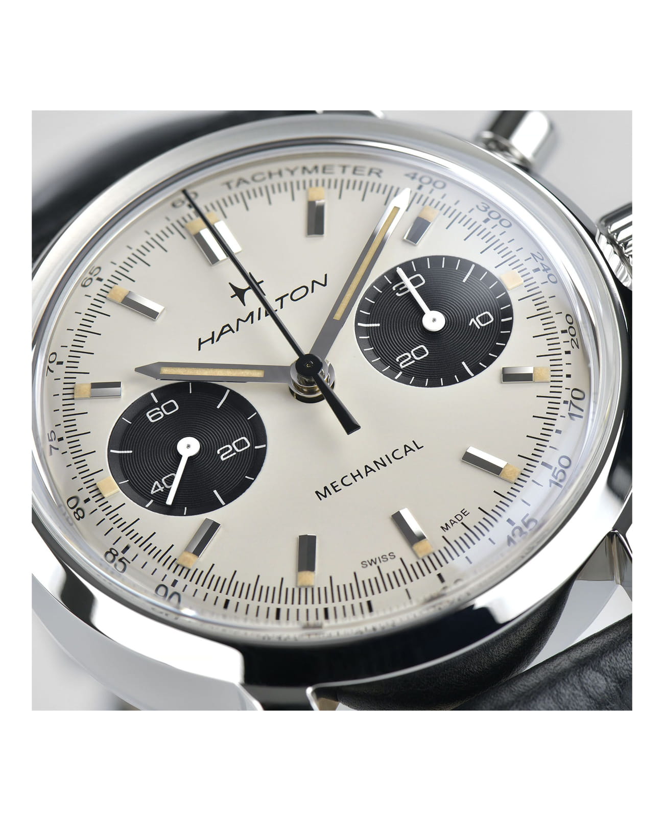 Hamilton Hamilton American Classic Intra-Matic Chronograph H H38429710, american classic швейцария мужские часы на браслете кожаный боковой вид