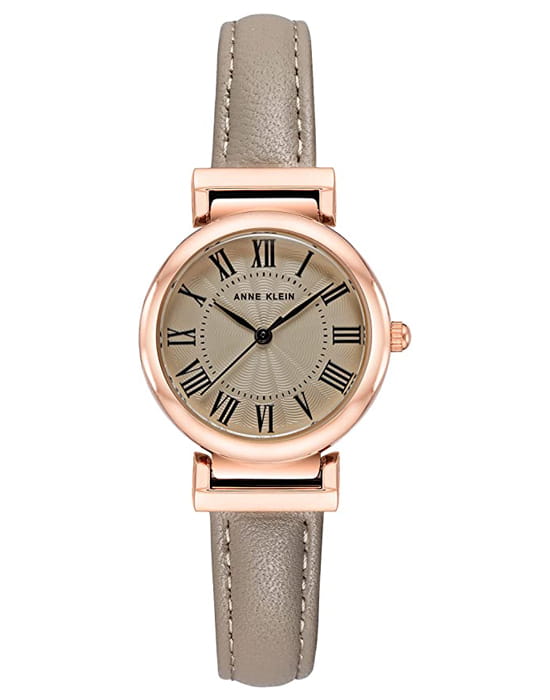 Anne Klein Anne Klein Daily  2246RGTP  2246RGTP кварцевые женские часы бежевый циферблат, браслет кожаный — вид спереди