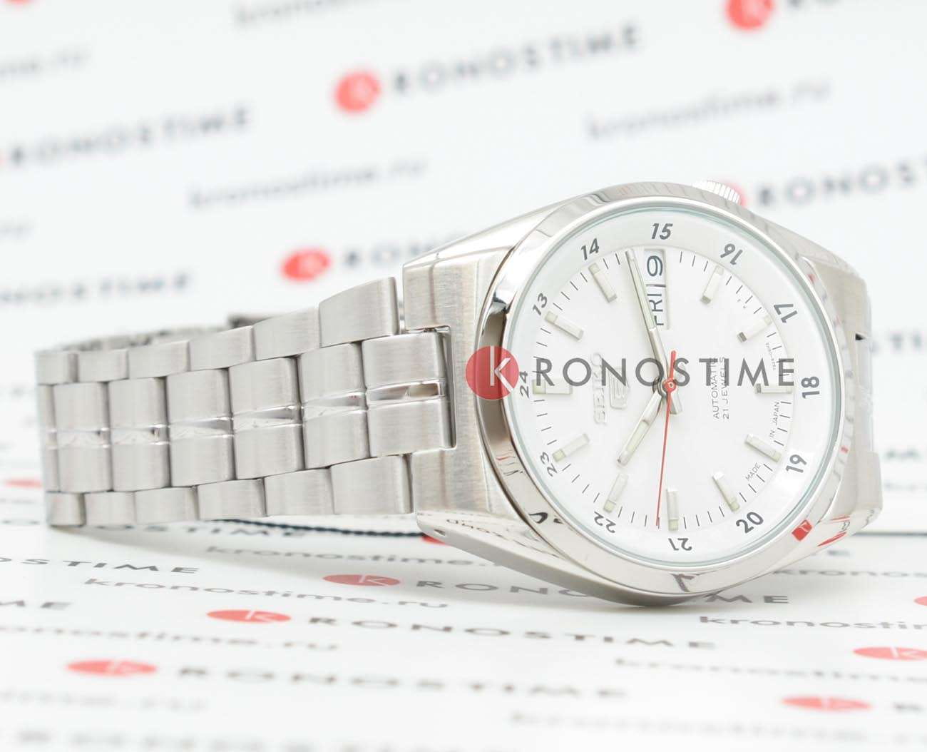 Seiko Seiko Seiko 5 SNK559J1 мужские часы белый циферблат на запястье