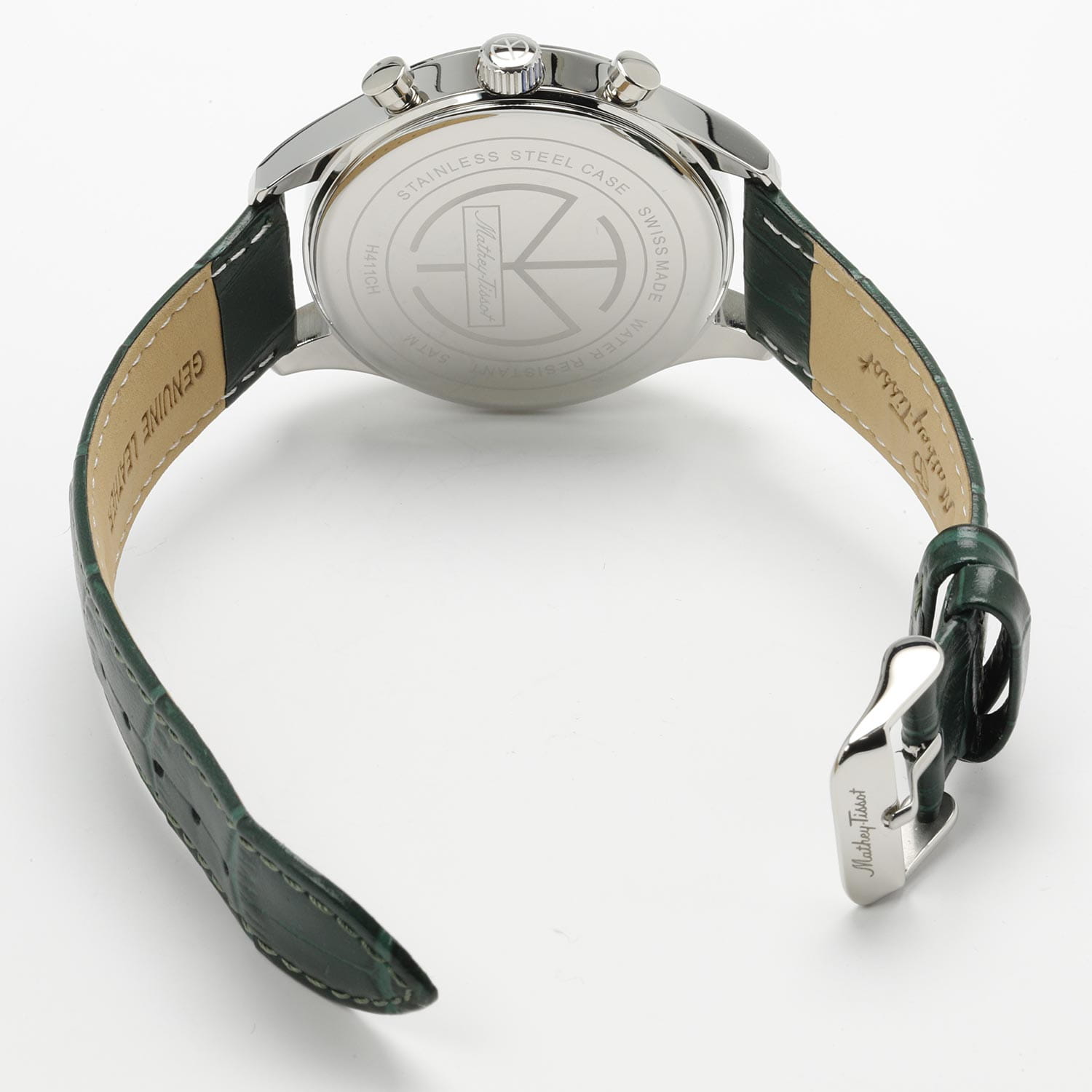 Mathey-Tissot Mathey-Tissot Urban H411CHALV кварцевые мужские часы часы крупный план зеленый циферблата