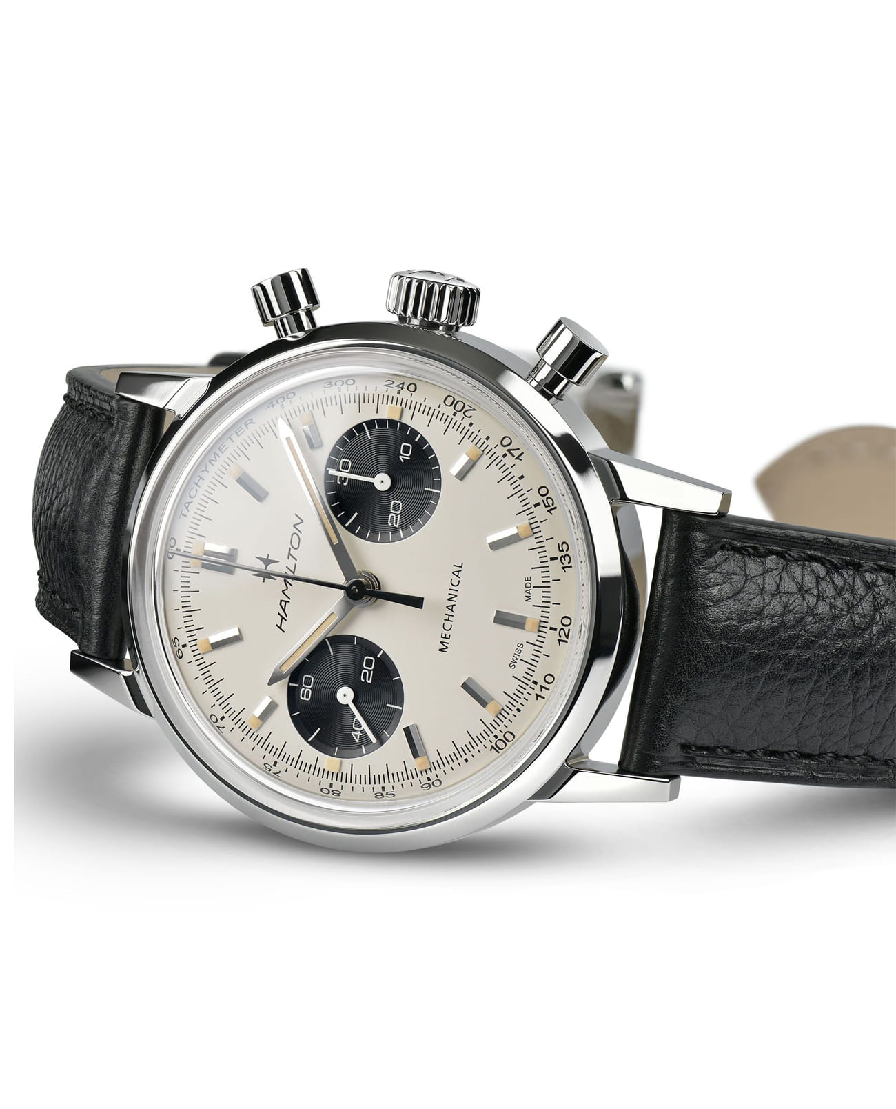 Hamilton Hamilton American Classic Intra-Matic Chronograph H H38429710 мужские часы белый циферблат на запястье