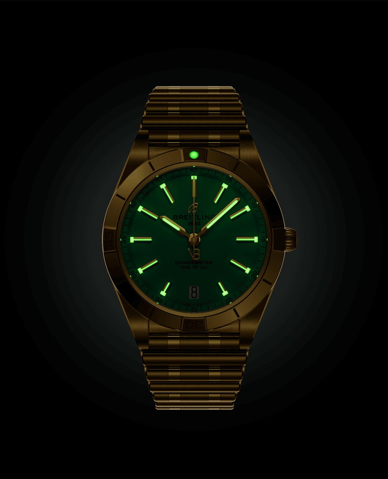 Breitling Breitling Chronomat Automatic 36 Victoria Beckham K103801A1L1K1 женские часы бирюзовый циферблат на запястье