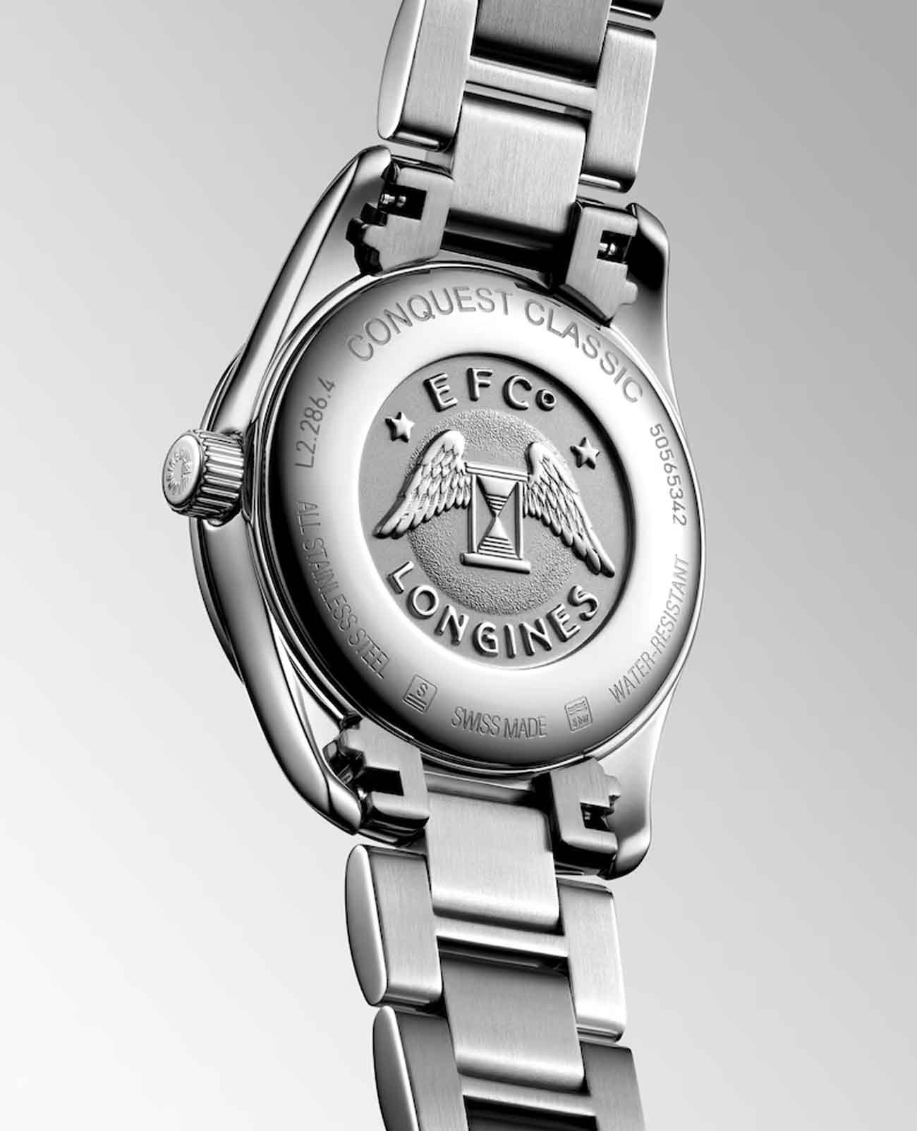 Longines Longines Conquest Classic L2.286.4.88.6 , наручные женские часы фото под углом