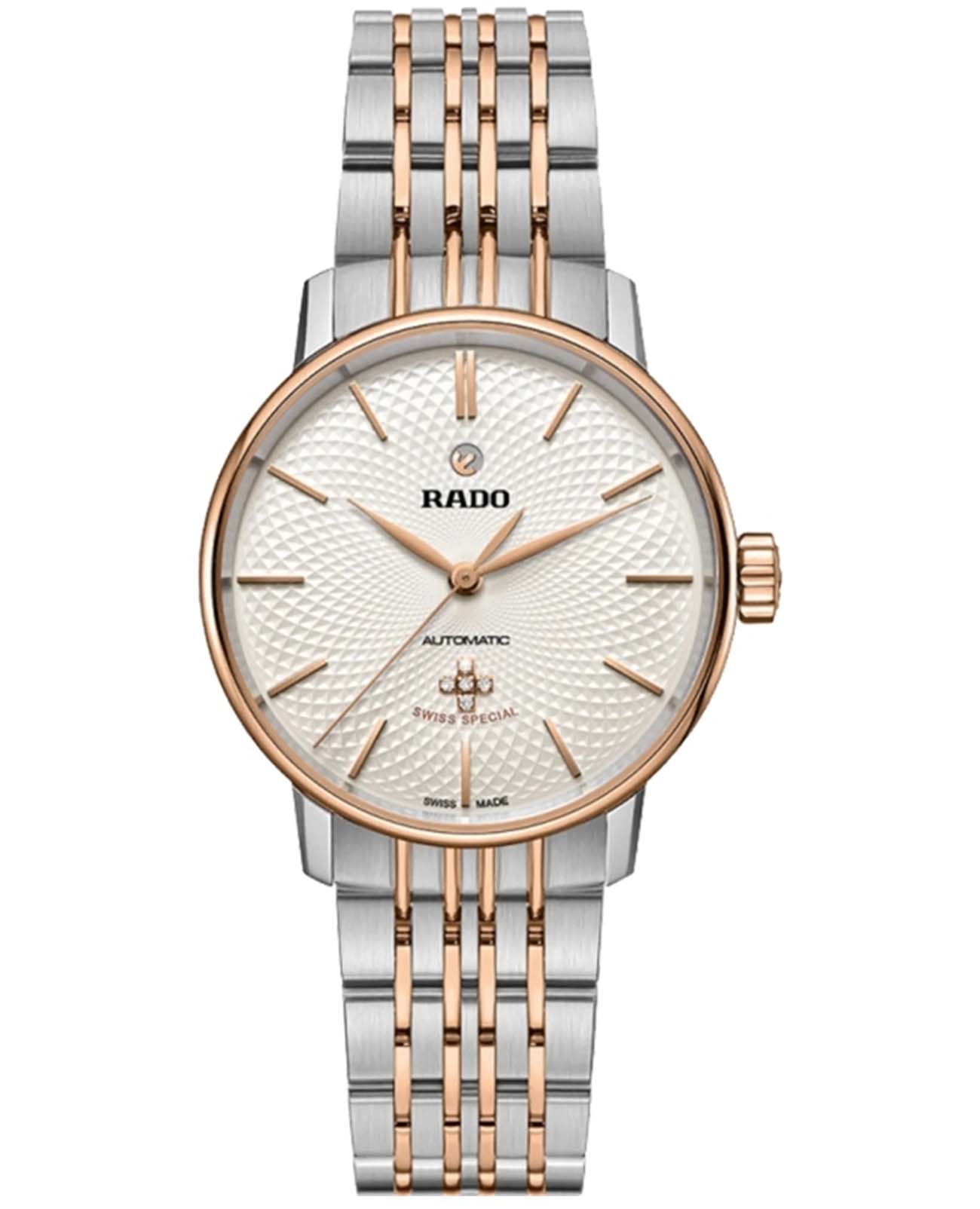 Rado Rado Coupole Classic Automatic R22862703 Classic R22862703 механические женские часы шампань циферблат, браслет нержавеющая сталь с pvd-покрытием — вид спереди