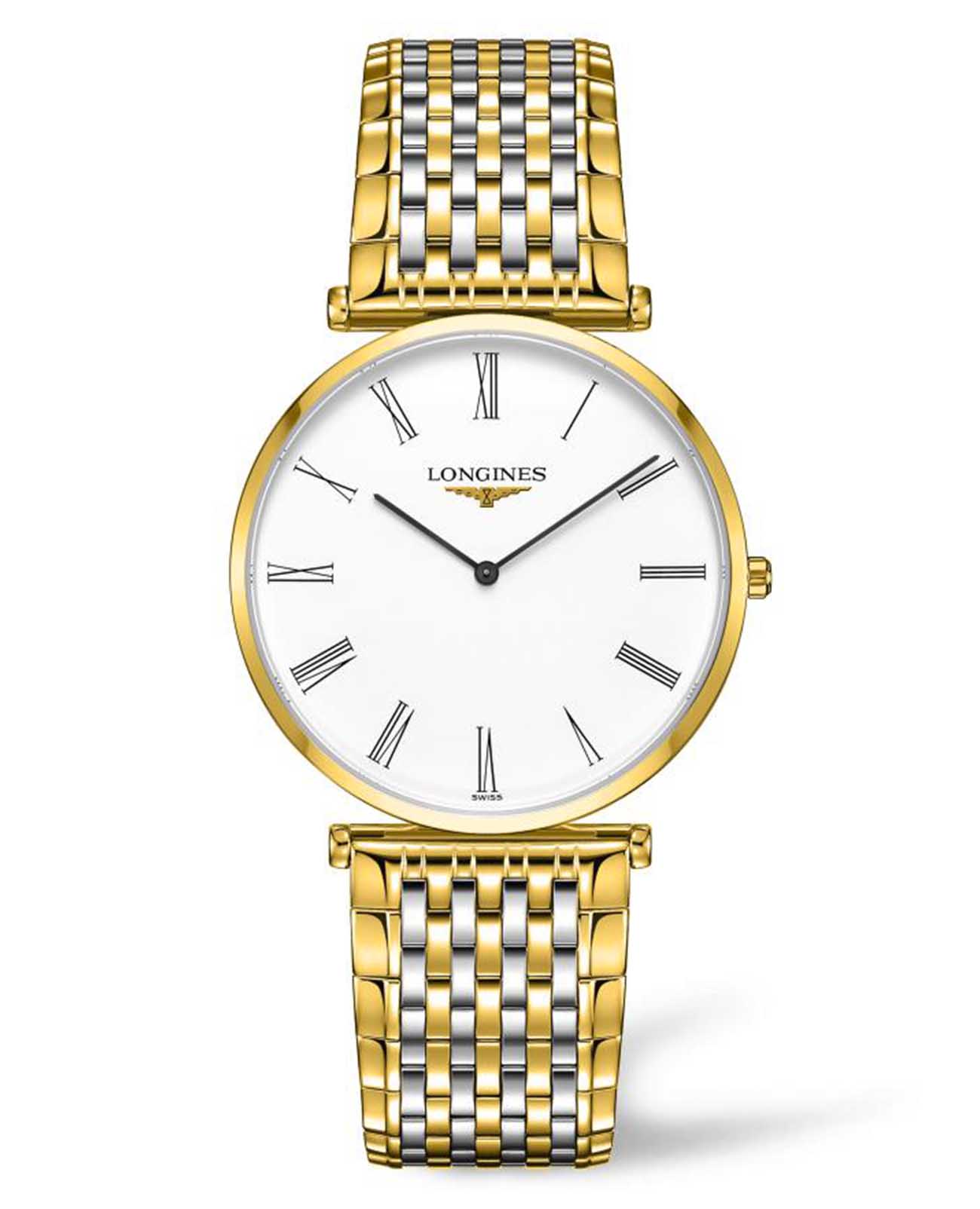 Longines Longines La Grande Classique L4.766.2.11.7  L47662117 кварцевые женские часы белый циферблат, браслет нержавеющая сталь с pvd-покрытием — вид спереди
