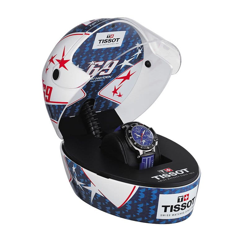 Tissot Tissot T-Race Nicky Hayden T048.417.27.047.00 кварцевые мужские часы часы крупный план синий циферблата