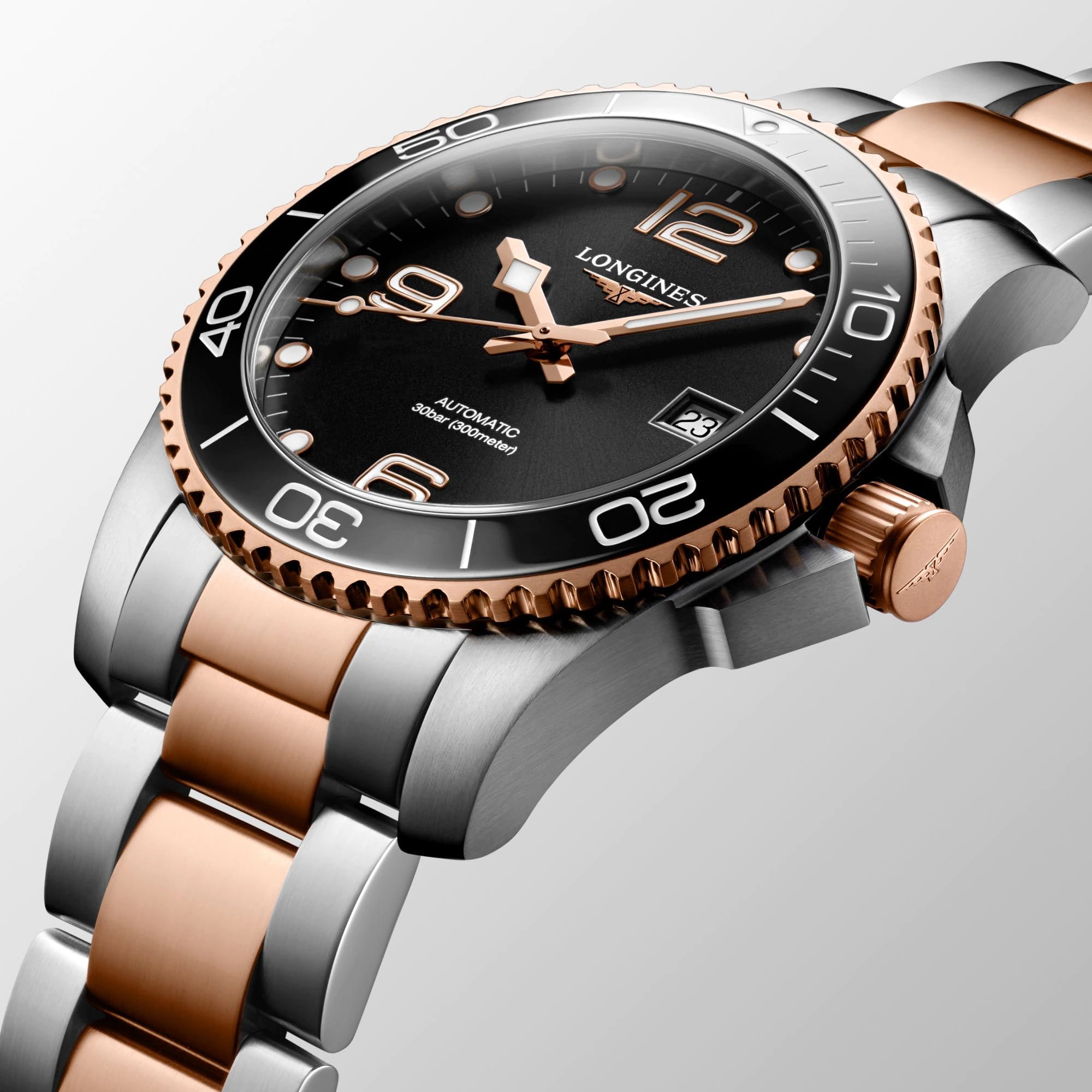 Оригинальные часы Longines Longines HydroConquest L3.781.3.58.7 механические калибр механизма l888 общий вид