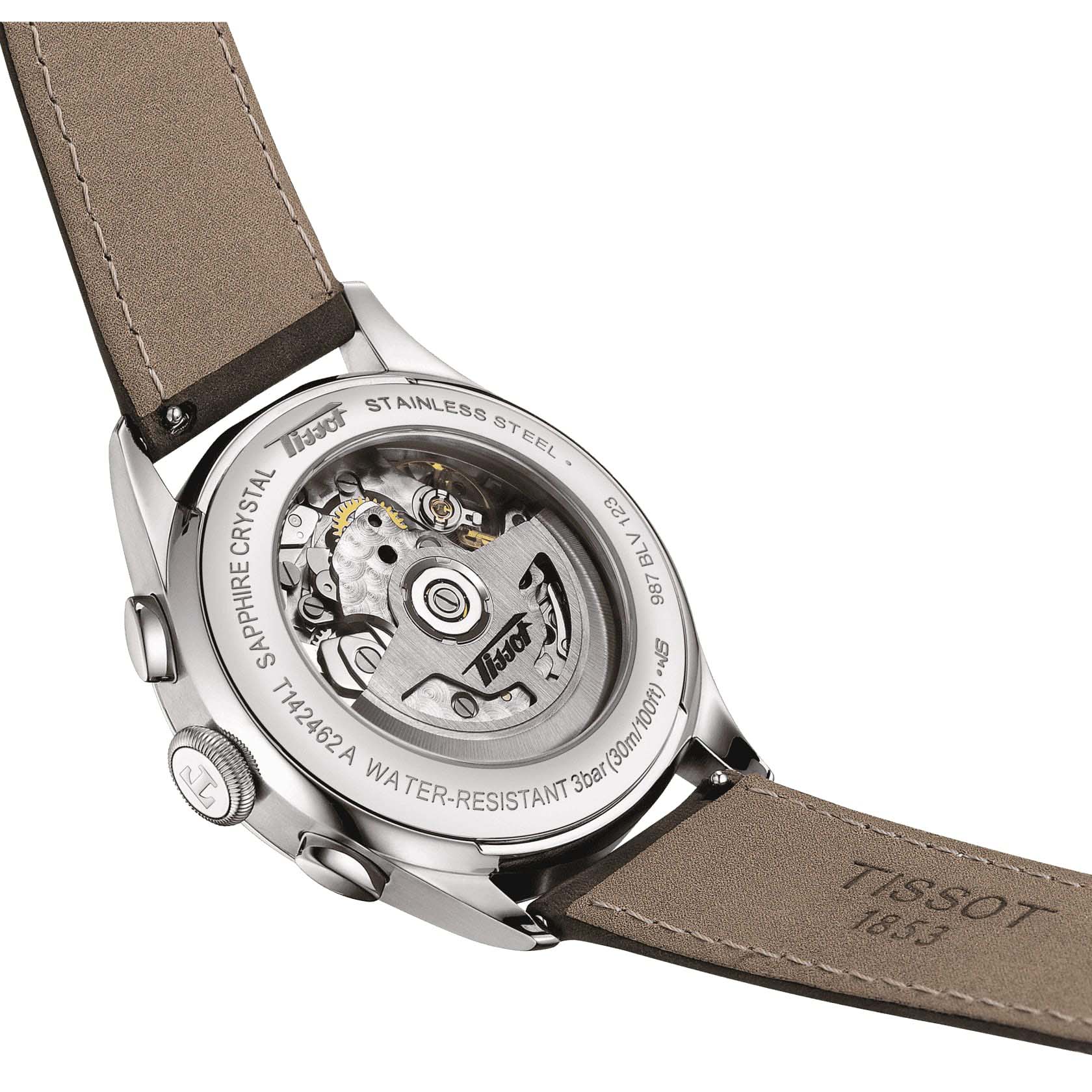 Tissot Tissot Telemeter T142.462.16.032.00, t-classic швейцария мужские часы на браслете кожаный боковой вид