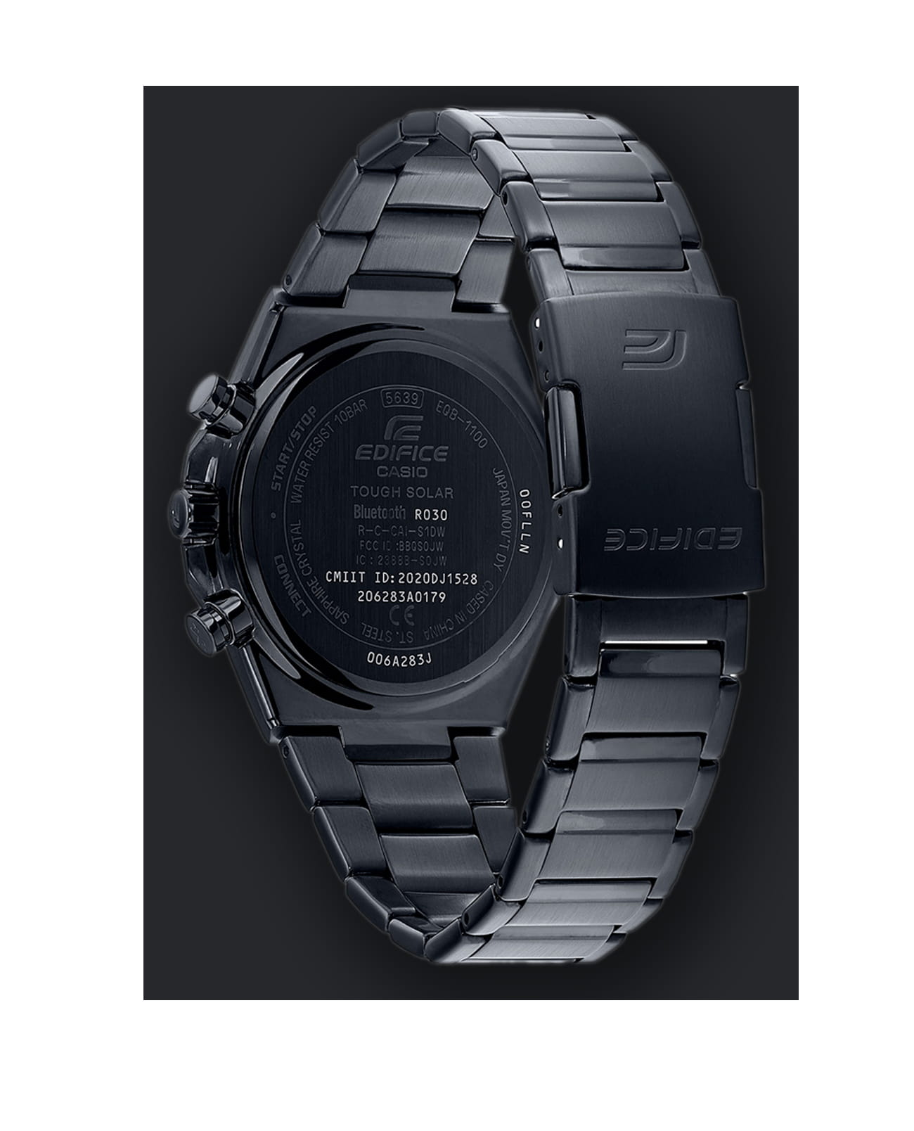 Casio Casio Edifice EQB-1100XDC-1A, edifice япония мужские часы на браслете сталь с ip покрытием боковой вид