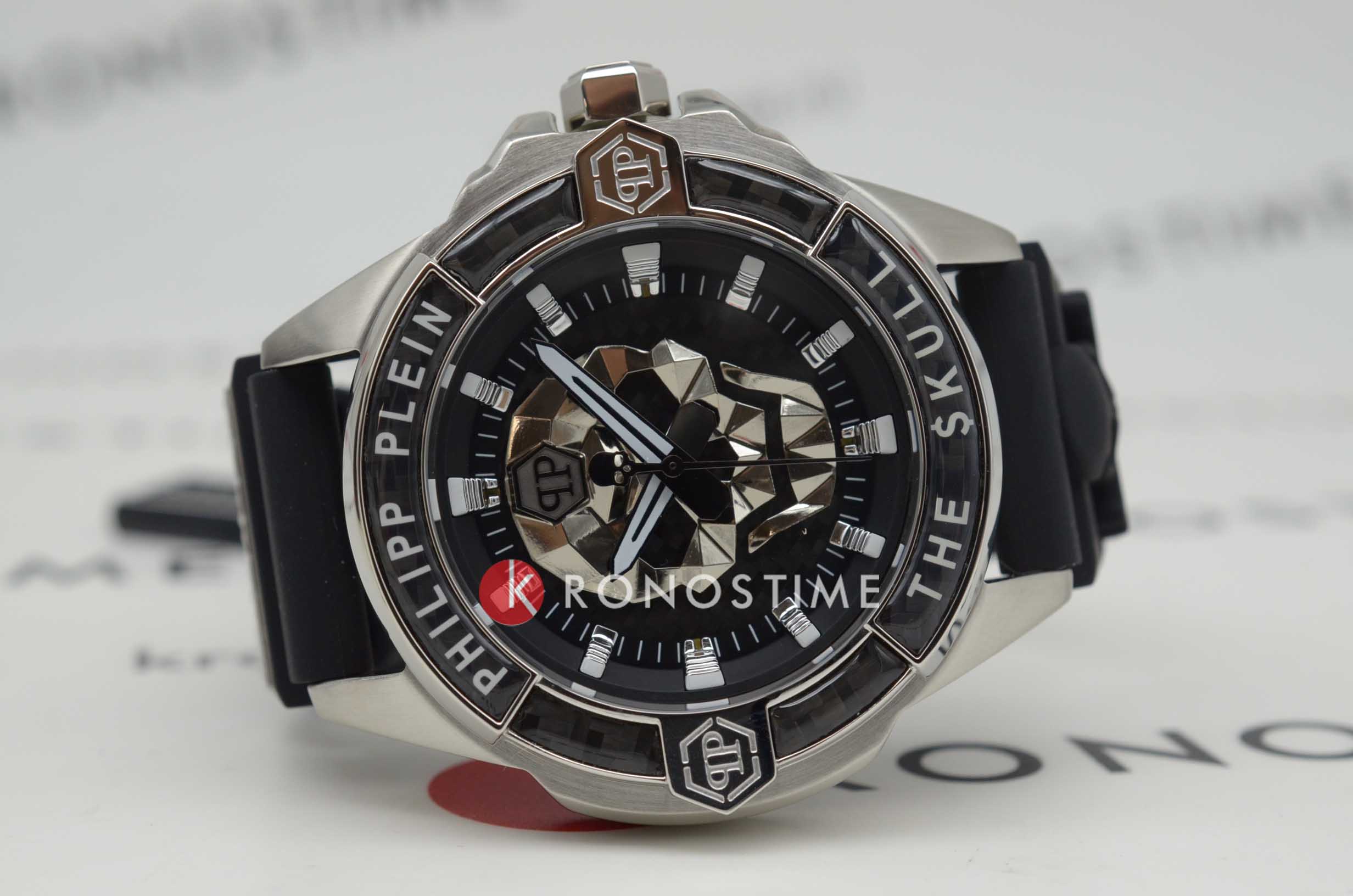 Оригинальные часы Philipp Plein Philipp Plein The Skull Carbon Fiber PWAAA1622 кварцевые калибр механизма  общий вид