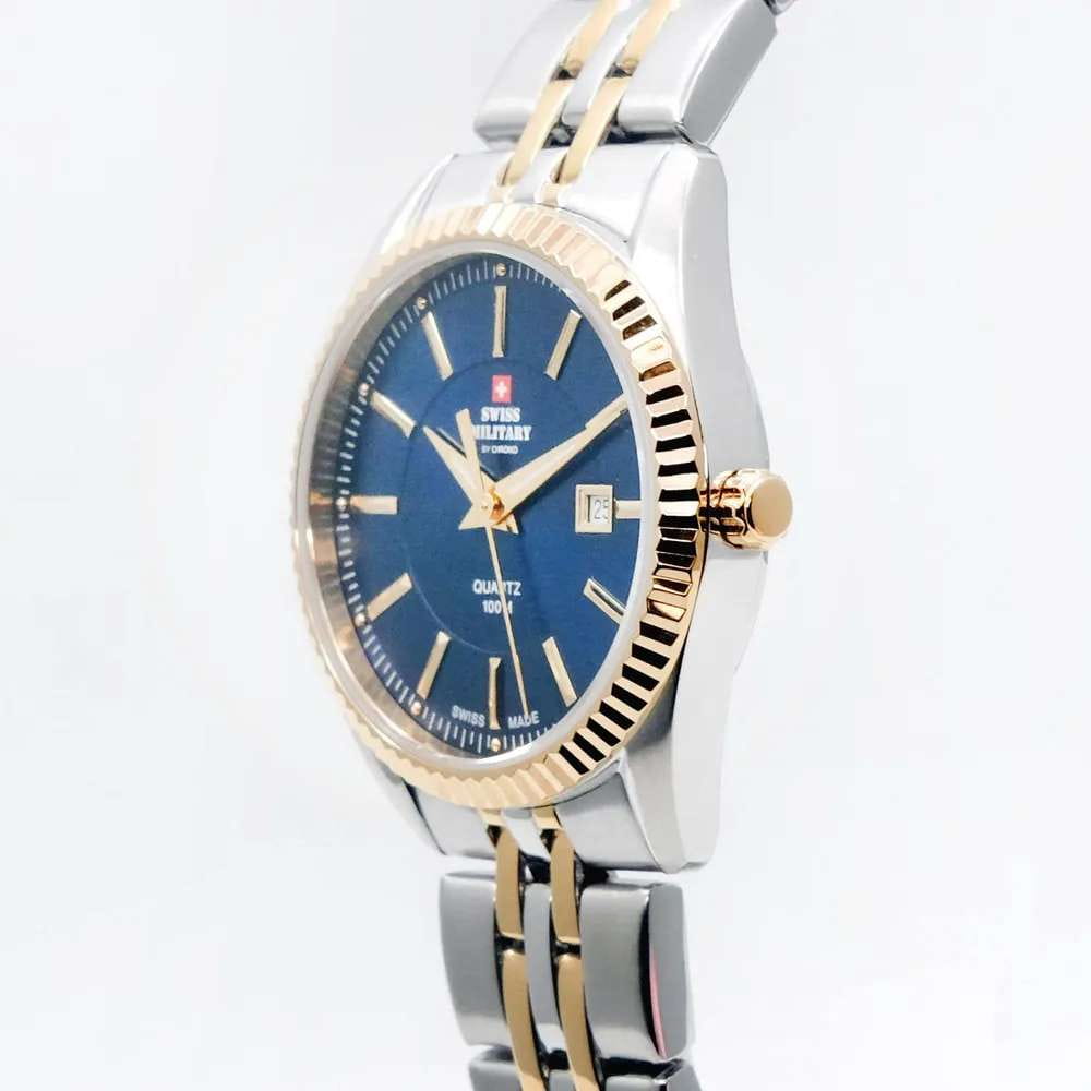 Swiss Military by Chrono Swiss Military by Chrono Сверхточные SM34066.09,  швейцария женские часы на браслете нержавеющая сталь с pvd-покрытием боковой вид