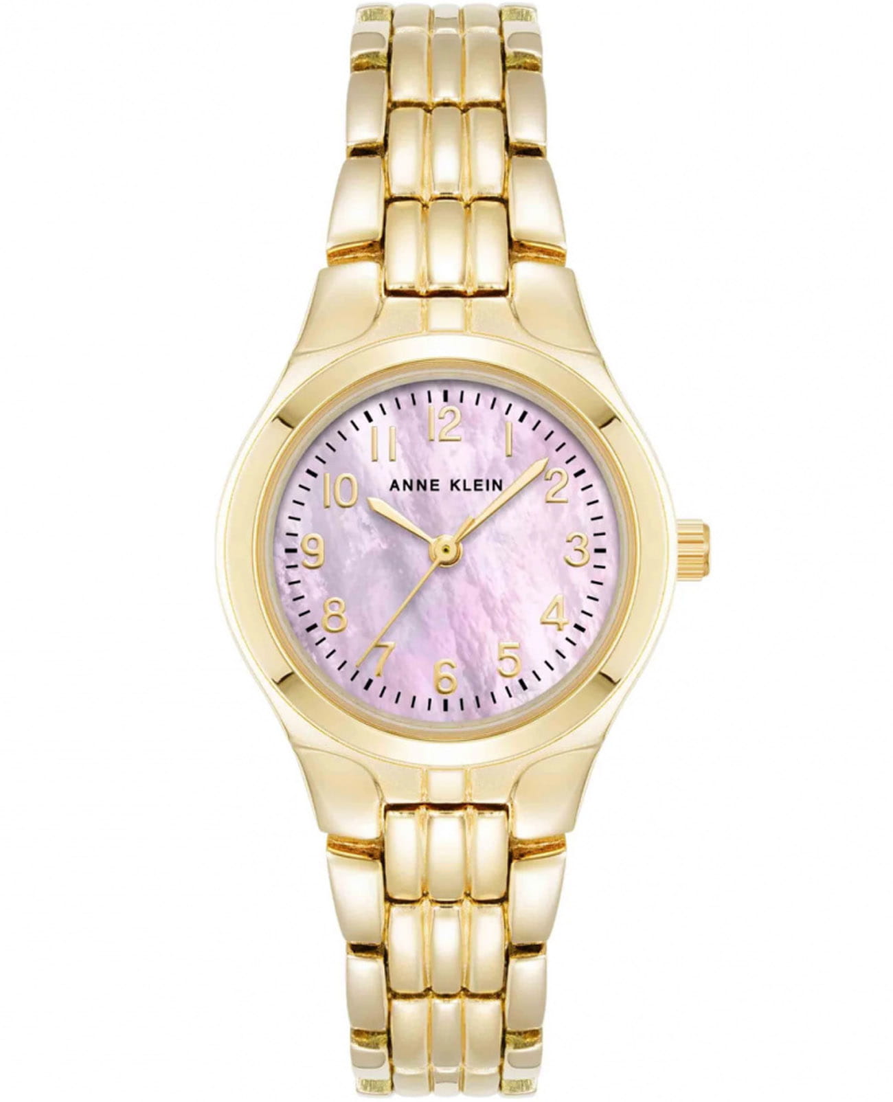 Anne Klein Anne Klein Metals 5490MVGB  5490MVGB кварцевые женские часы розовый циферблат, браслет сталь с ip покрытием — вид спереди