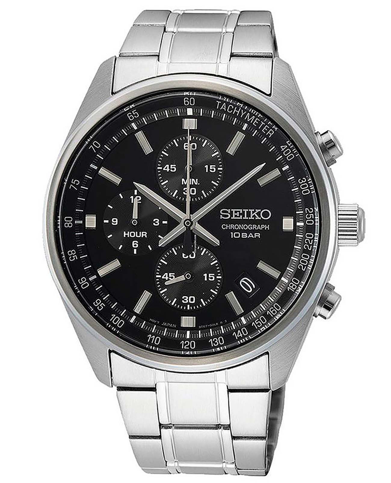 Seiko Seiko Conceptual Series Dress SSB379P1  SSB379P1 кварцевые мужские часы черный циферблат, браслет нержавеющая сталь — вид спереди