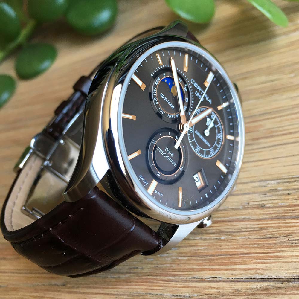 Certina Certina DS-8 Chronograph Moon Phase C033.450.16.081.00 мужские часы коричневый циферблат на запястье