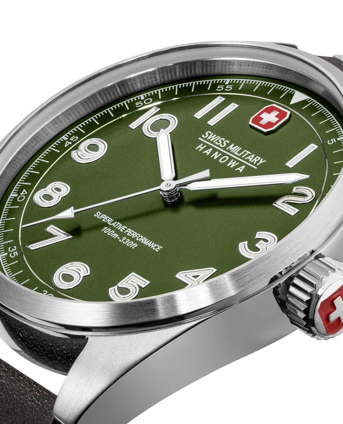 Swiss Military Hanowa Swiss Military Hanowa Falcon SMWGA2100404 мужские часы зеленый циферблат на запястье