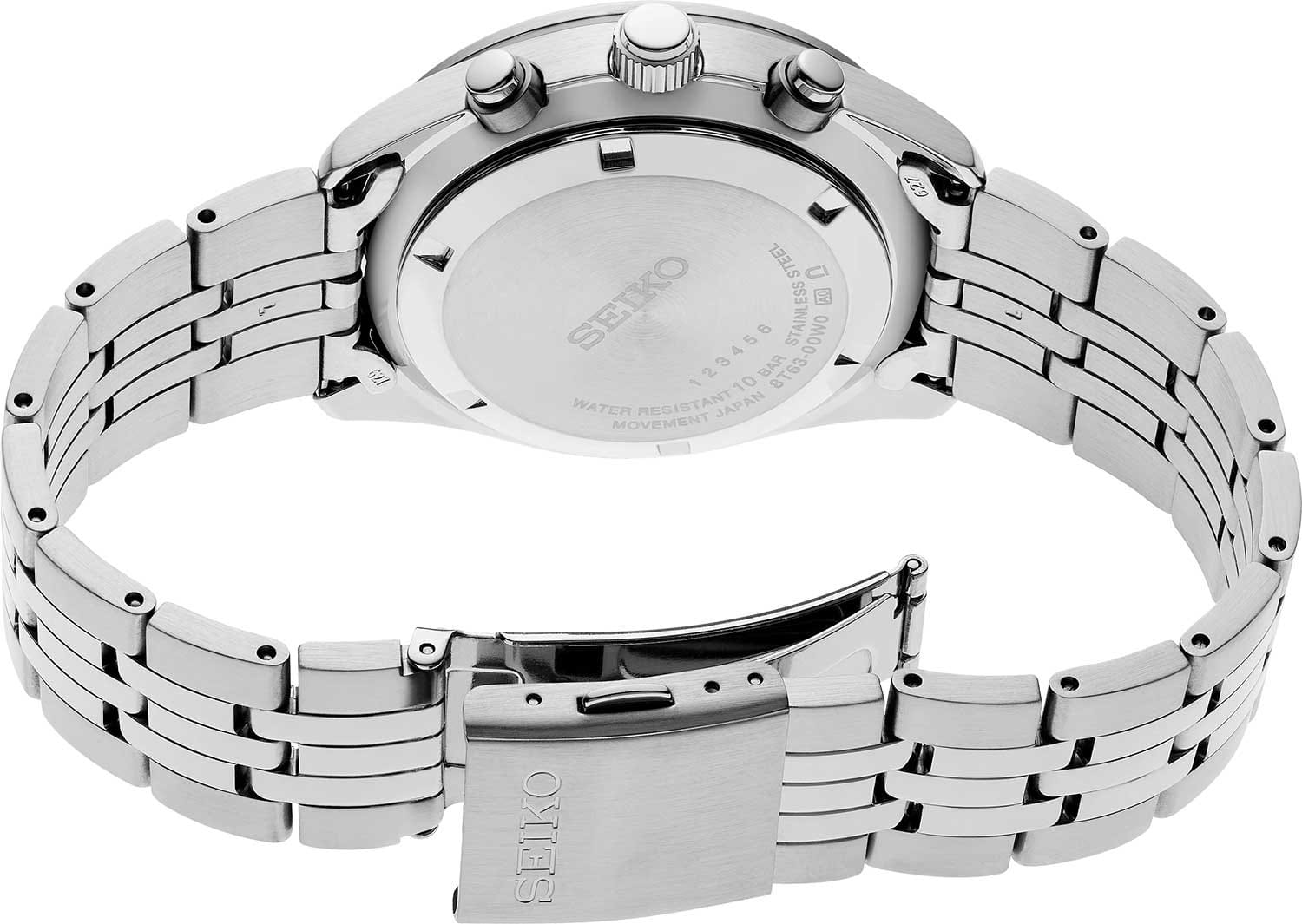 Seiko Seiko SSB429P1, sports япония мужские часы на браслете нержавеющая сталь боковой вид