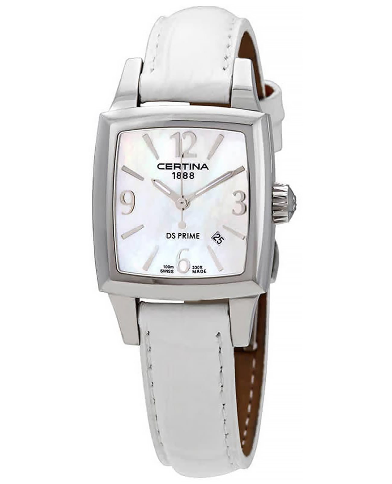 Certina Certina DS Podium C001.310.16.117.00  C0013101611700 кварцевые женские часы перламутровый циферблат, браслет кожаный — вид спереди