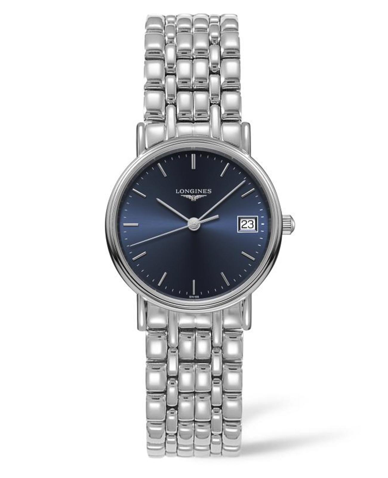 Longines Longines La Grande Classique L4.320.4.92.6  L43204926 кварцевые женские часы синий циферблат, браслет нержавеющая сталь — вид спереди
