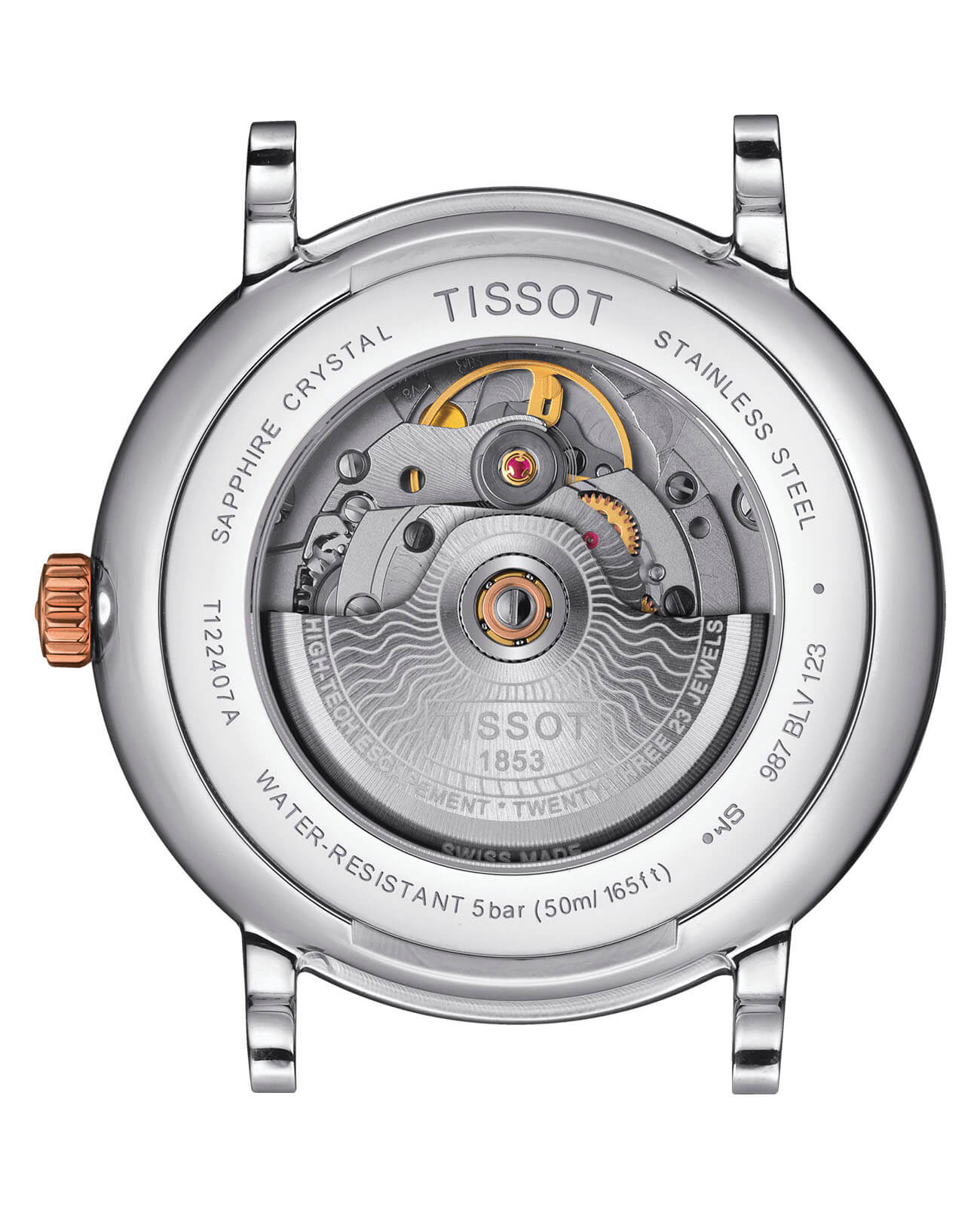 Tissot Tissot Carson Premium Powermatic 80 T122.407.22.033.00, t-classic швейцария мужские часы на браслете сталь c pvd покрытием боковой вид