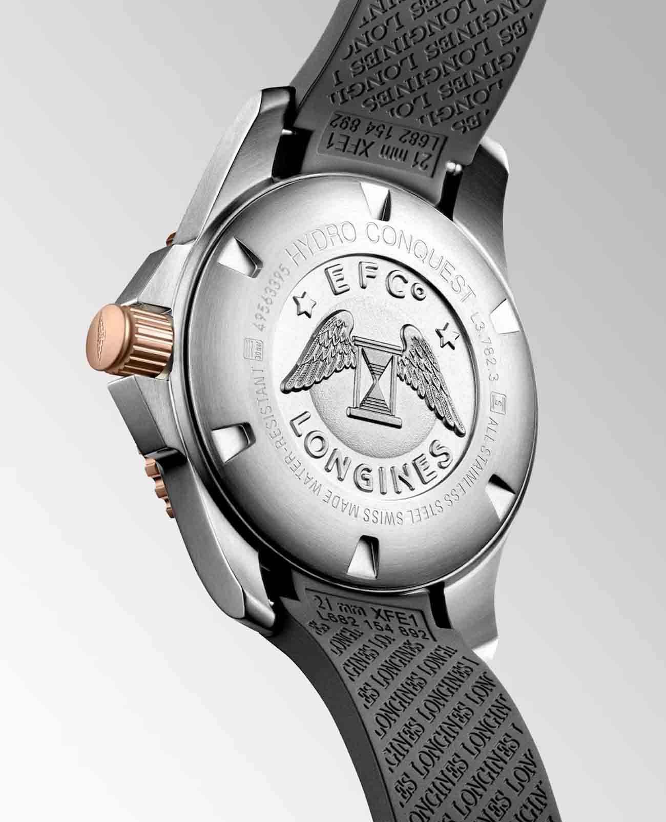 Longines Longines HydroConquest L3.782.3.78.9 механические мужские часы часы крупный план серый циферблата