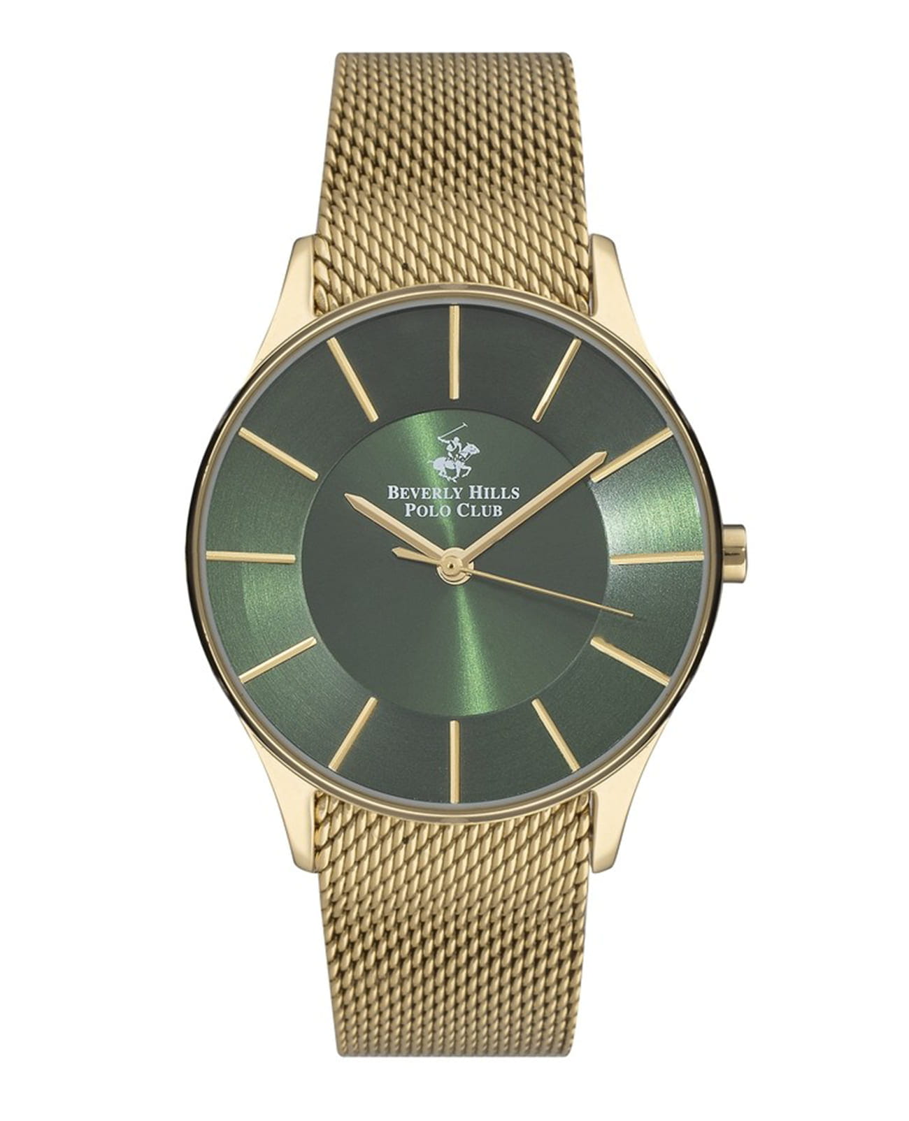 Beverly Hills Polo Club Beverly Hills Polo Club BP3287X.170  BP3287X.170 кварцевые женские часы зеленый циферблат, браслет нержавеющая сталь — вид спереди
