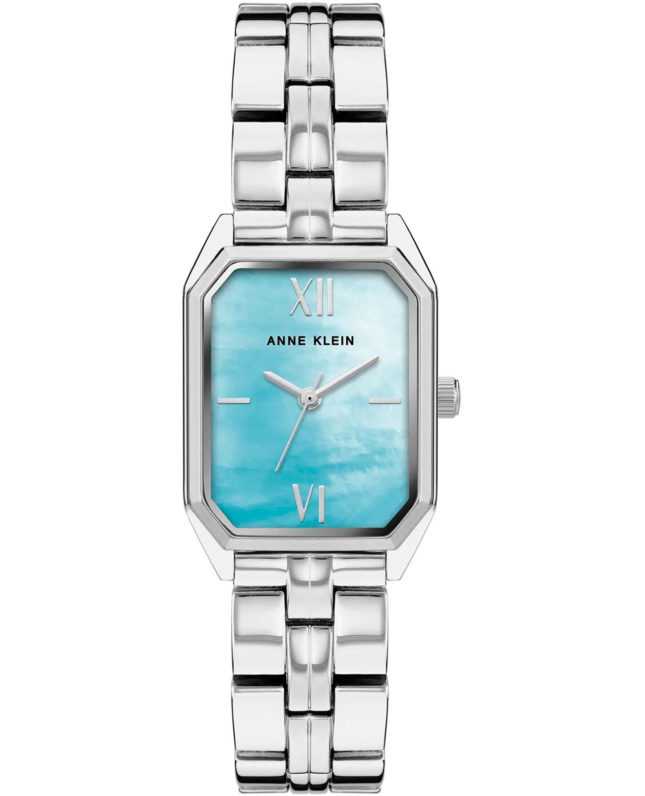 Anne Klein Anne Klein Metals 3775AQSV  3775AQSV кварцевые женские часы голубой циферблат, браслет нержавеющая сталь — вид спереди
