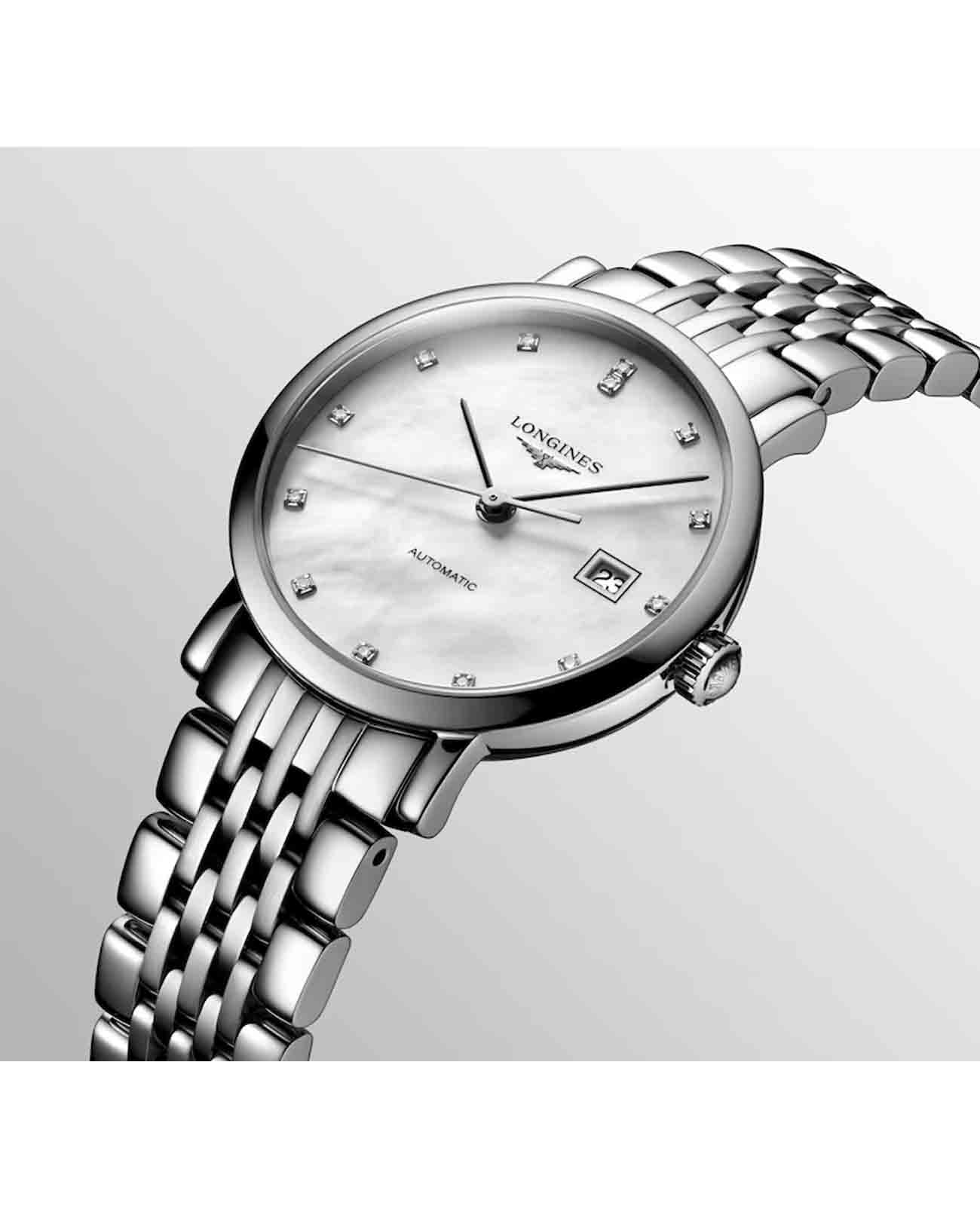 Longines Longines Elegant Collection L4.310.4.87.6, elegant collection швейцария женские часы на браслете нержавеющая сталь боковой вид