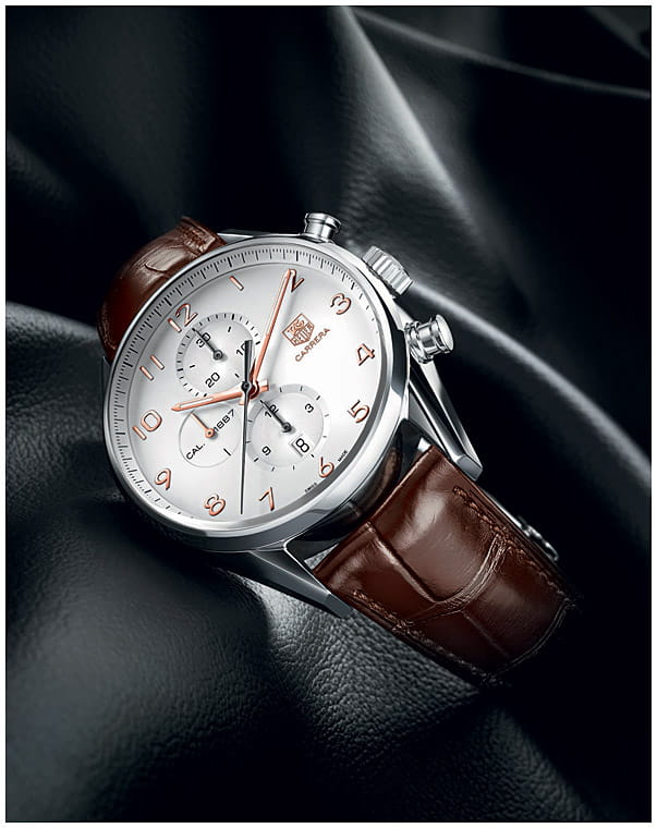 TAG Heuer TAG Heuer Carrera CAR2012.FC6236 механические мужские часы часы крупный план белый циферблата