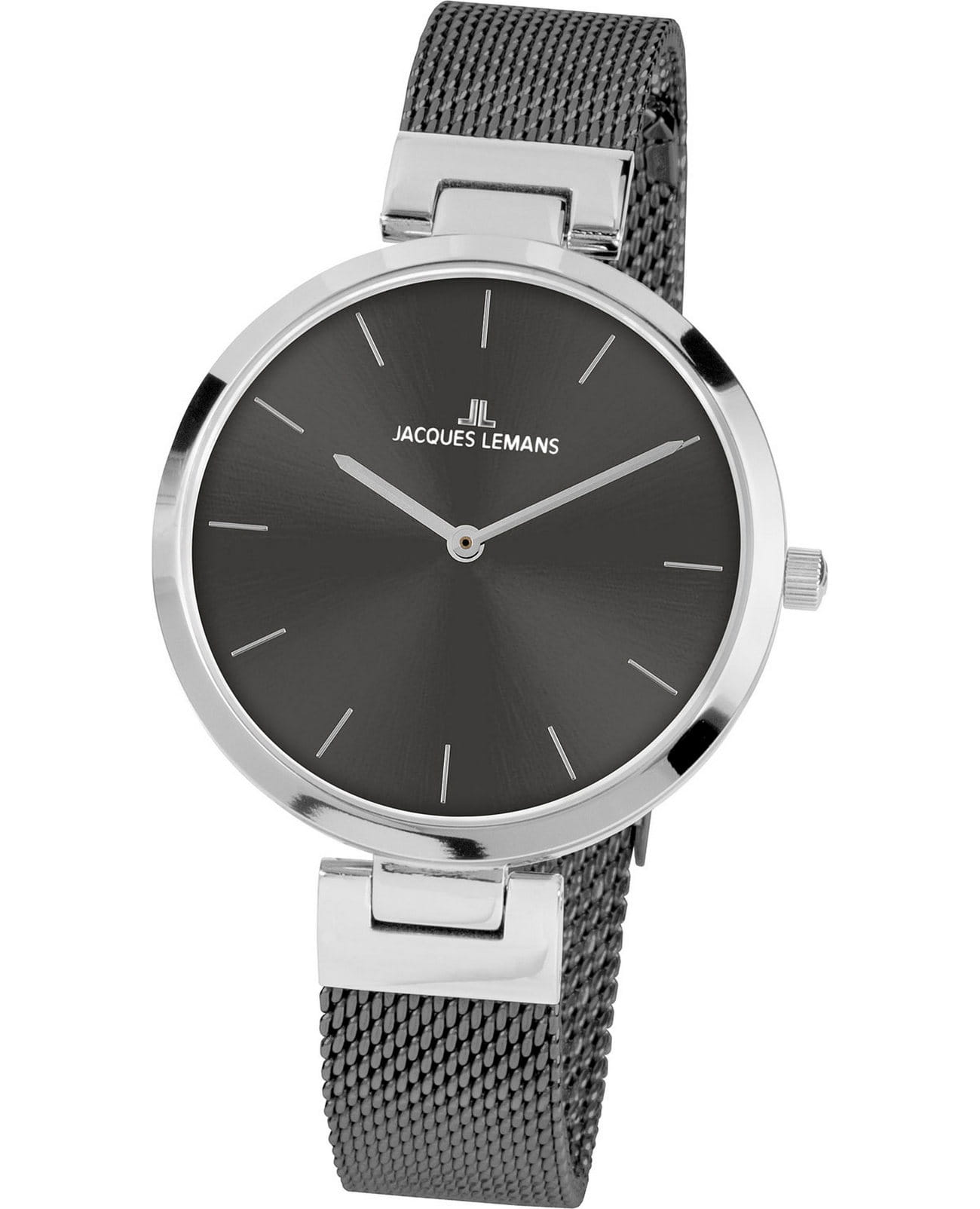 Jacques Lemans Jacques Lemans  Classic 1-2110F  1-2110F кварцевые женские часы серый циферблат, браслет нержавеющая сталь — вид спереди