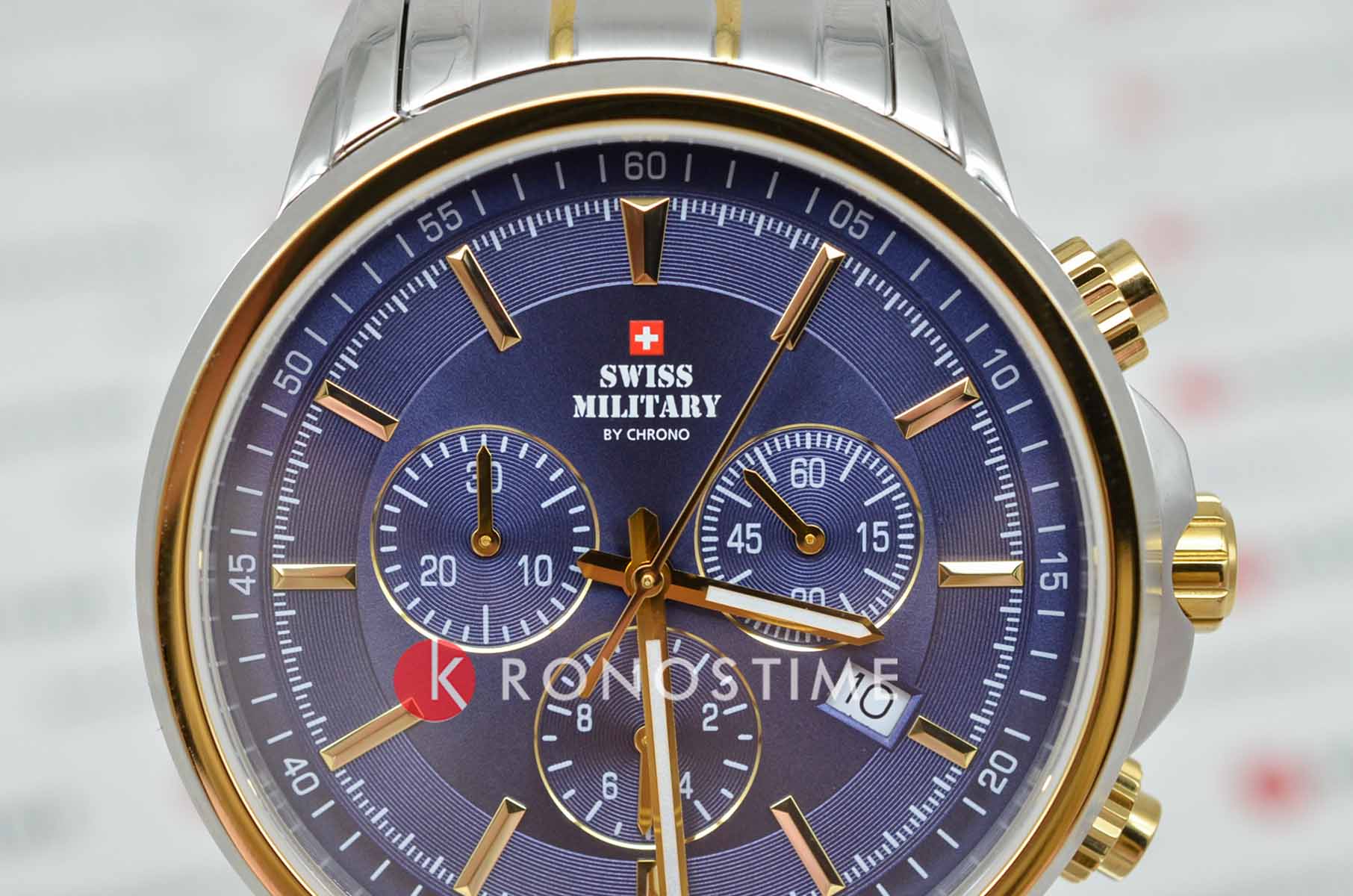 Swiss Military by Chrono Swiss Military by Chrono SM34052.27,  швейцария мужские часы на браслете нержавеющая сталь с pvd-покрытием боковой вид